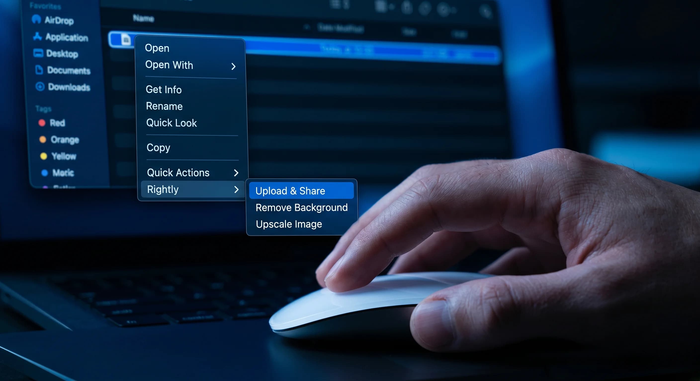 Upload & Share speed — right-click to link in under 3 seconds on Mac
